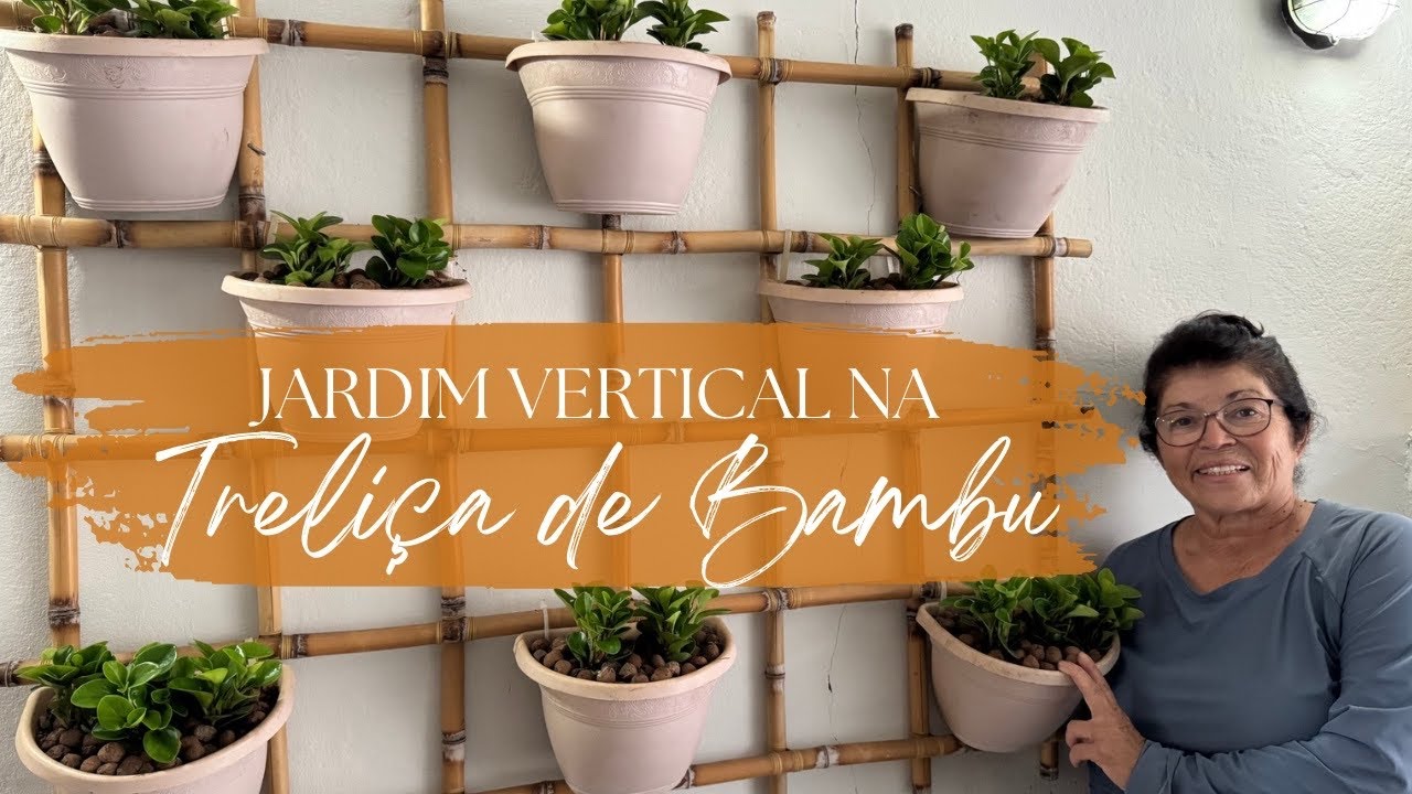COMO FAZER REFORMA EM UM JARDIM VERTICAL NA TRELIÇA DE BAMBU COM MINI PEPEROMIA VERDE
