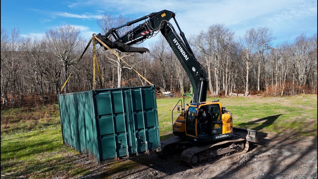 Making a level pad for shipping containers