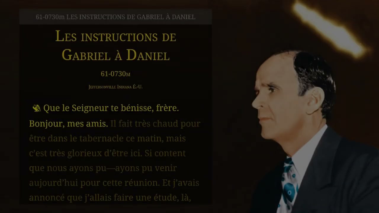 Les Instructions de #Gabriel à #Daniel | William Marrion #Branham | 30-07-1961