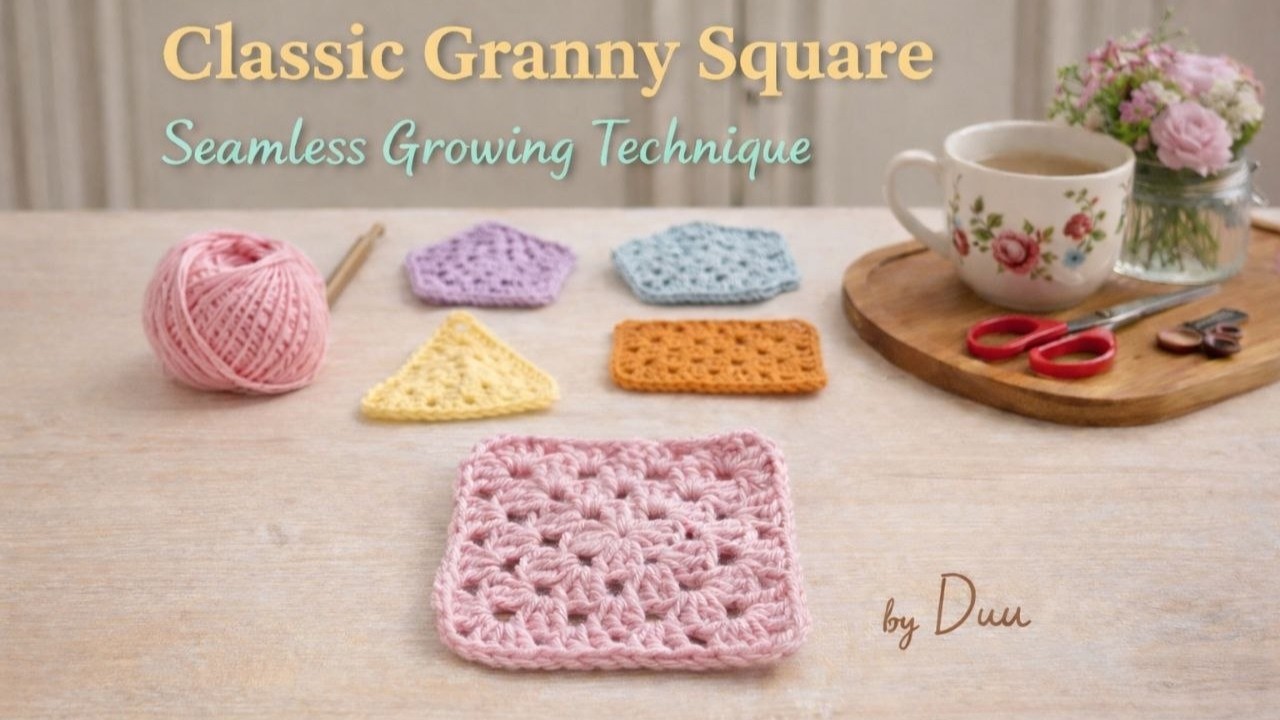 How to Crochet a Granny Square for Beginners | Classic Granny Square Step by Step