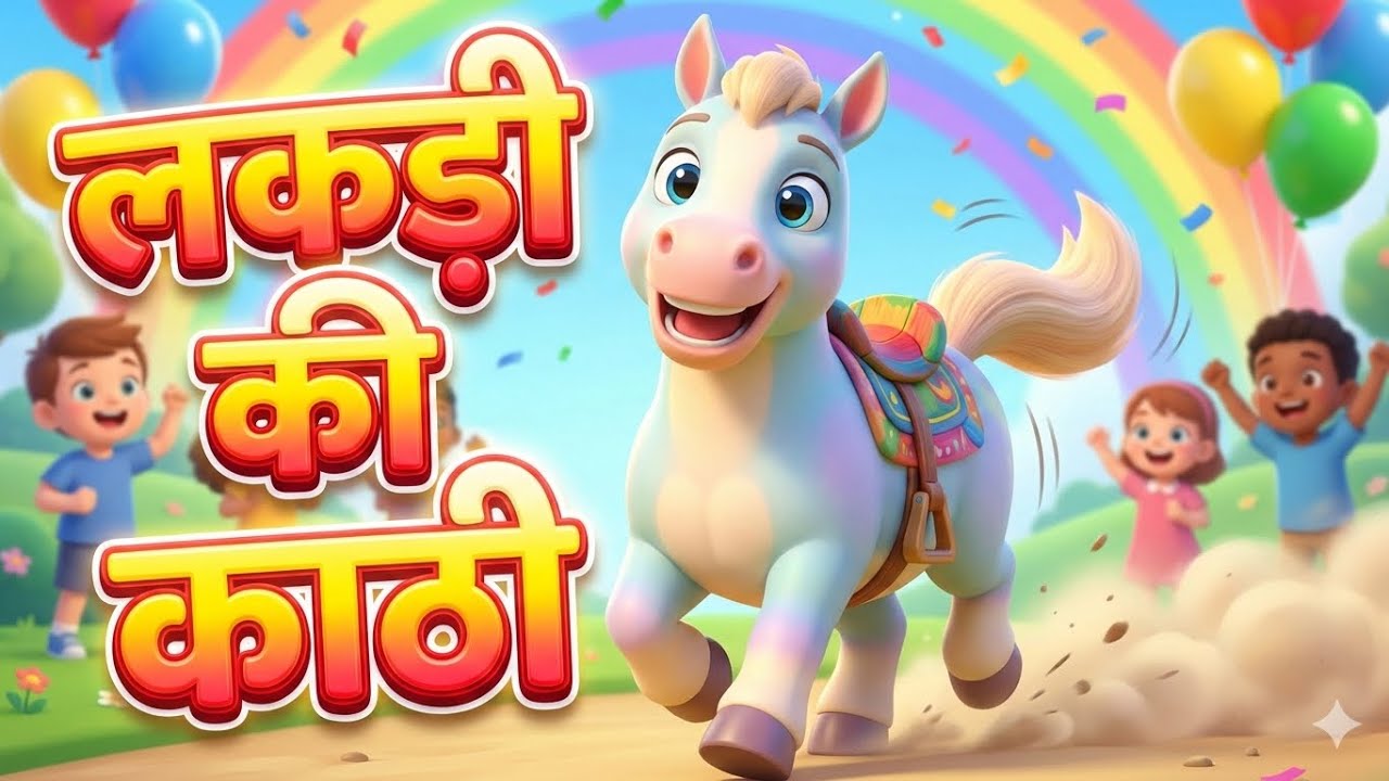 Lakdi Ki Kathi | लकड़ी की काठी  | Horse Song for Kids | Hindi Rhymes | VV Cartoons
