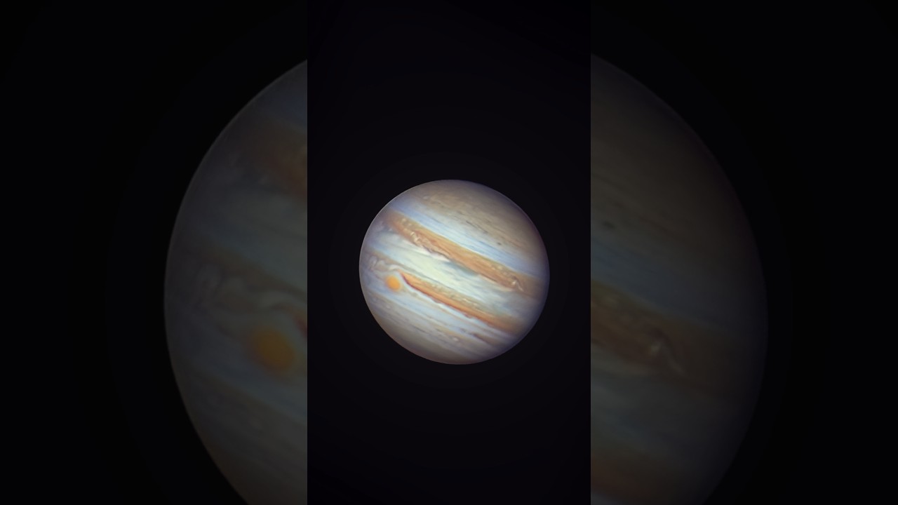 3 hours rotation of Jupiter, captured from a 16&rdquo; telescope #Jupiter #gasgiant #telescope #shorts