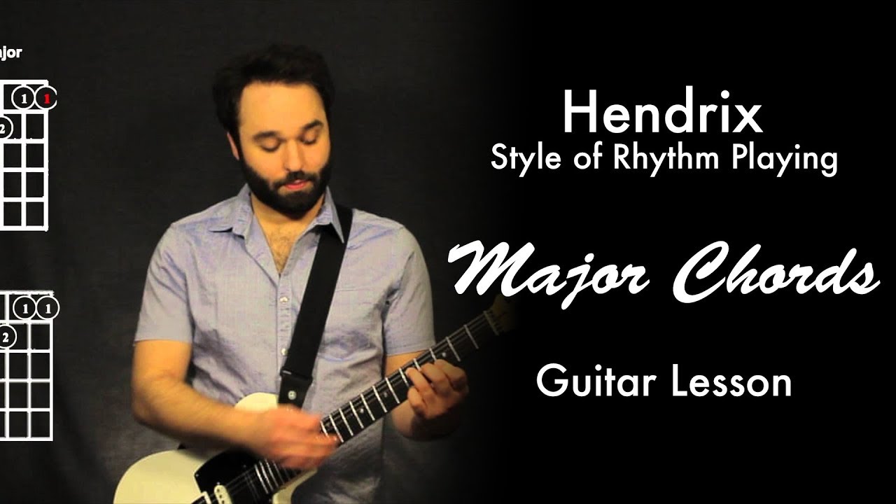 Hendrix Style of Rhythm Playing | Major Chords