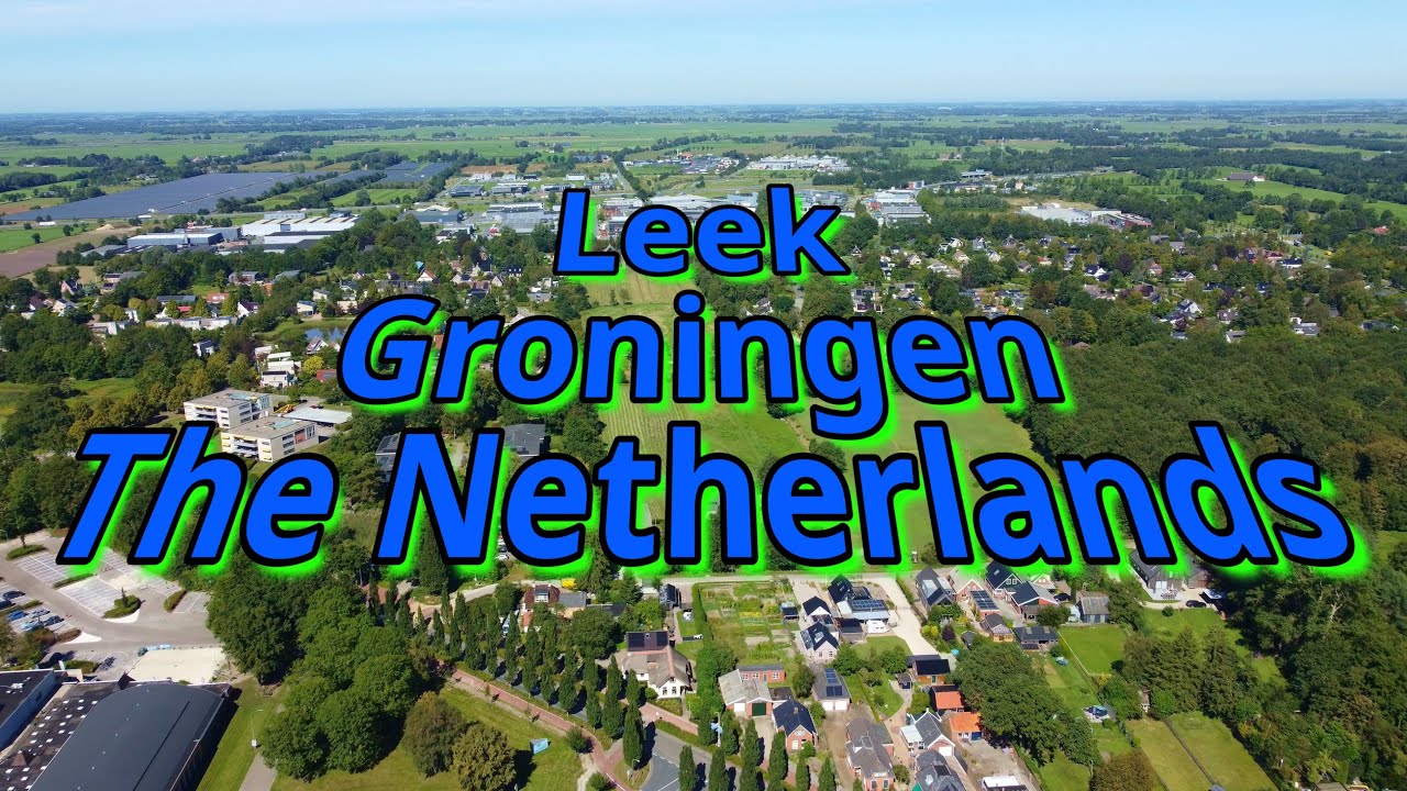 Leek, Groningen, The Netherlands - 4k Drone Footage