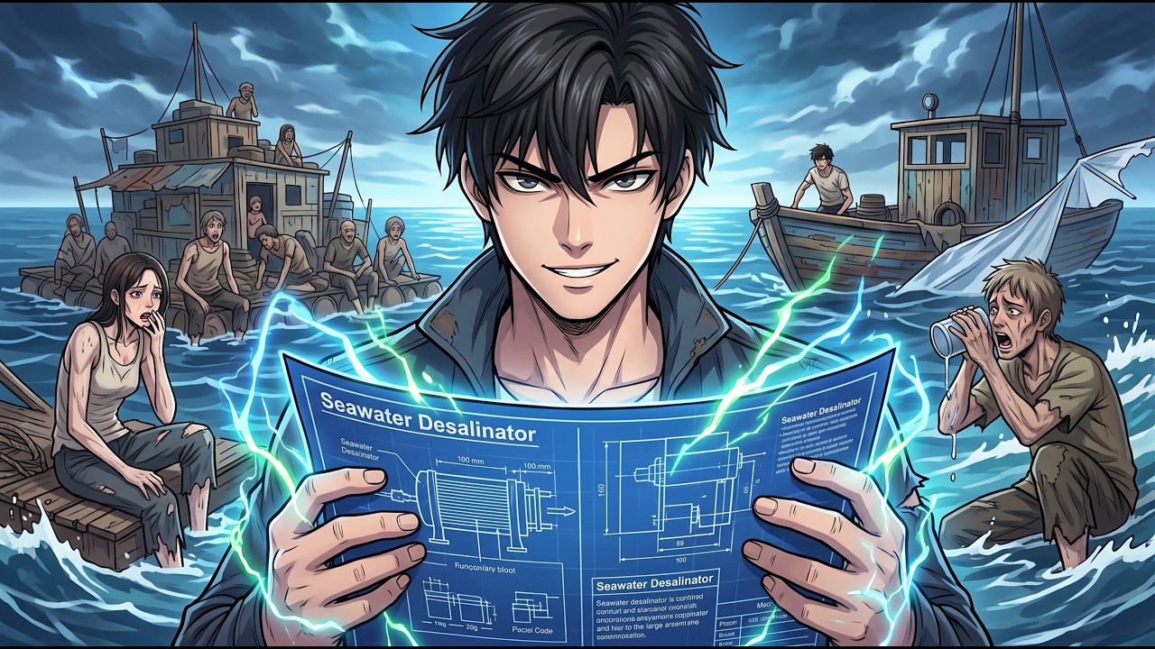 I Hold the Blueprints for a Seawater Desalinator While Others Die of Thirst &mdash; Ocean Survival Begins!