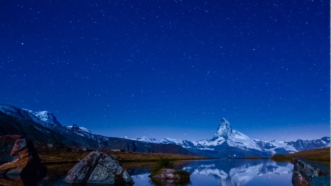 Full night on Matterhorn @Stellisee