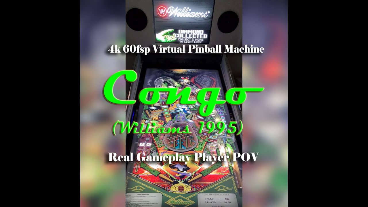 Congo (Williams 1995) on 4k 60fps Virtual Pinball Machine - V-Pin Workshop Mod for Visual Pinball X
