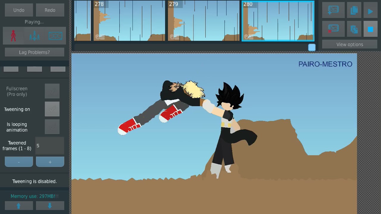 Android 28 vs Yam (DBZ OC) | stick nodes
