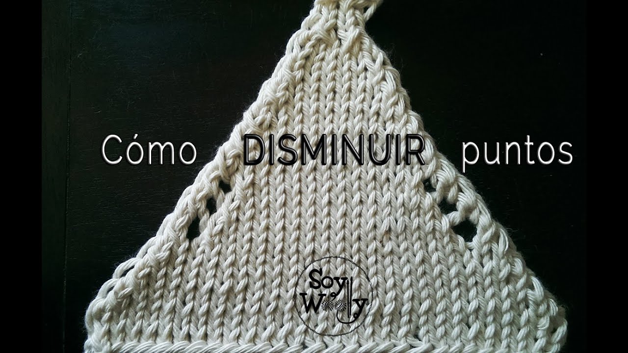 Tipos de disminuciones o menguados con dos agujas, palillos, palitos