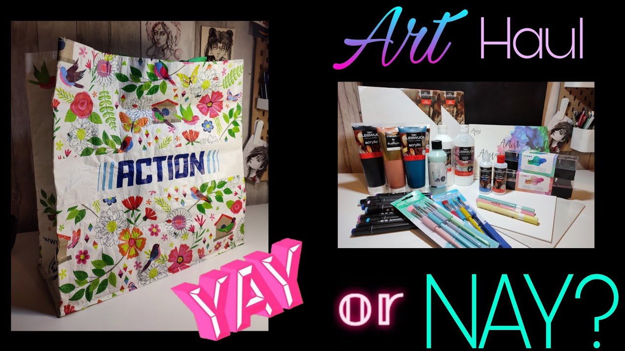 Action Kunstmaterial Produkttest/ Langzeittest! 🧑‍🎨 #arthaul