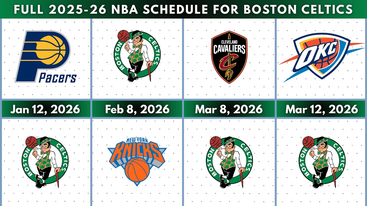 Full 2025 26 NBA Schedule For Boston Celtics
