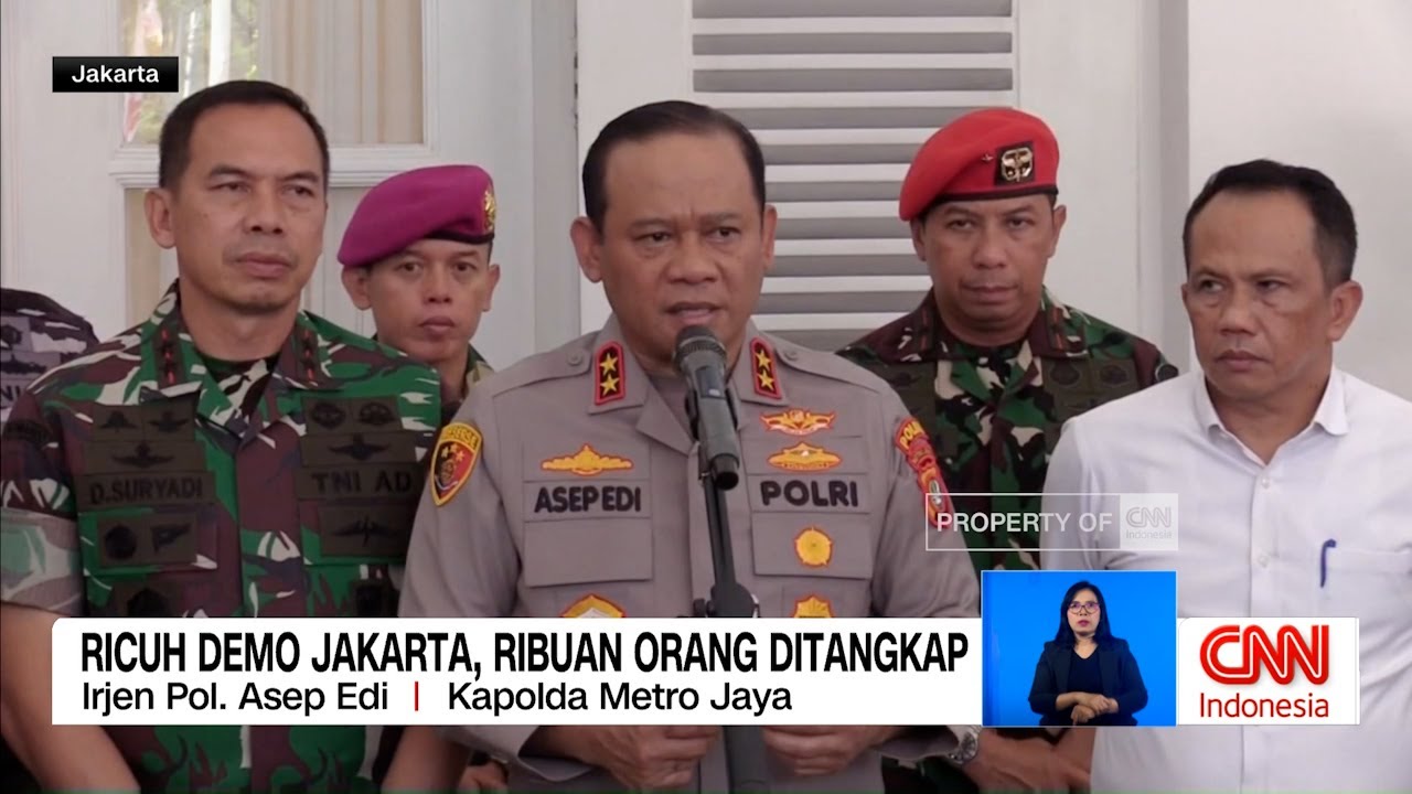 Ricuh Demo Jakarta, Ribuan Orang Ditangkap