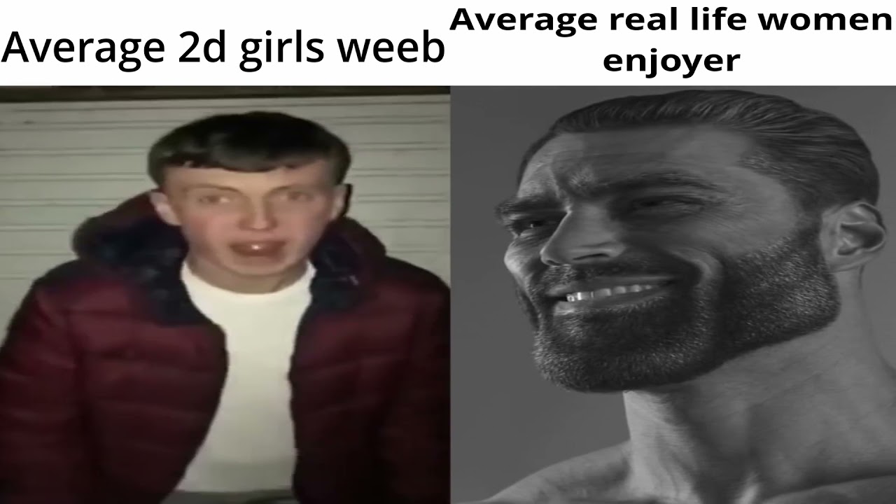 2d girls weeb vs Real women enjoyer.