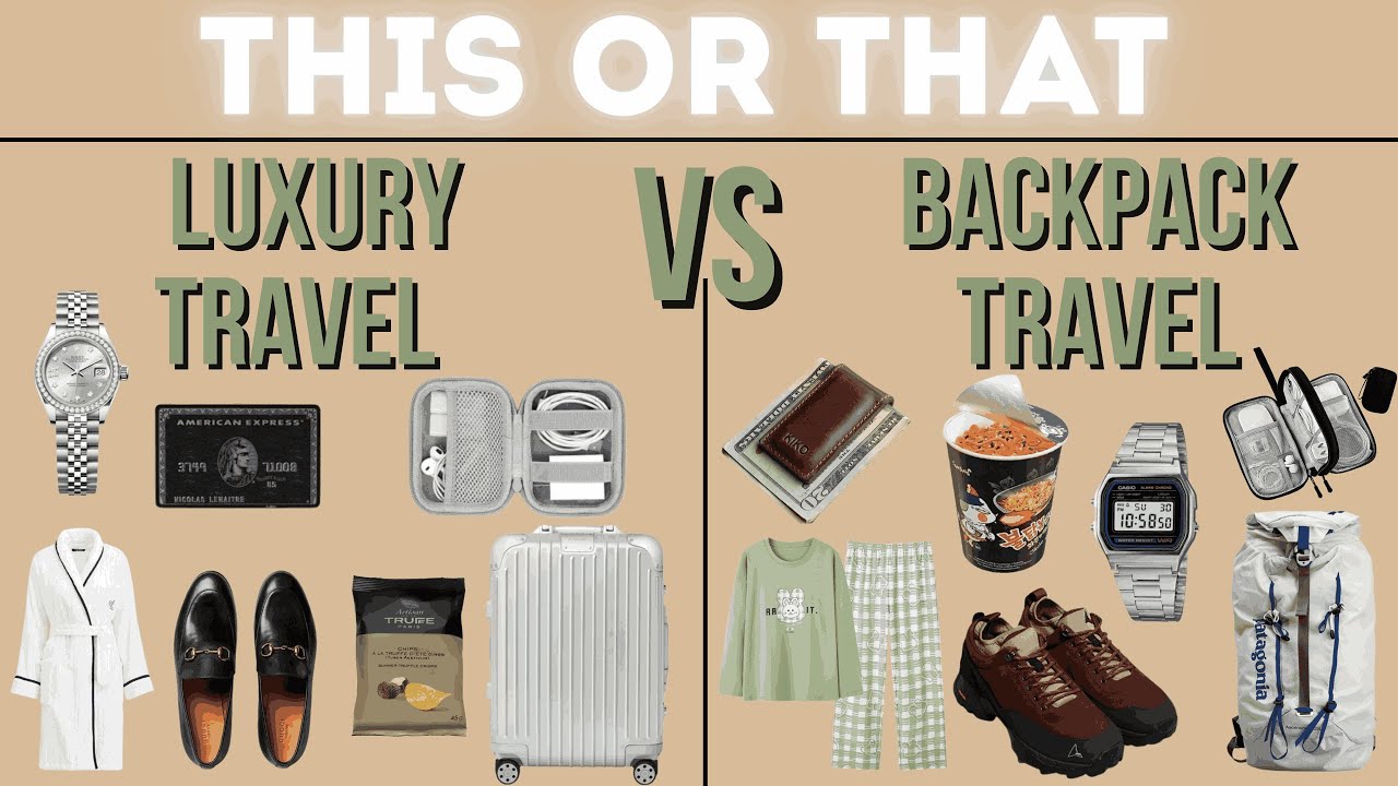 THIS or THAT | Luxury Travel vs Backpack Travel ✈️💎🎒 | Outfits, Bags & Travel Vibes