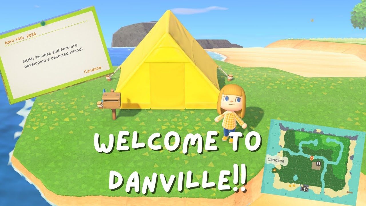 My new Phineas and Ferb themed island | ACNH Let's Play