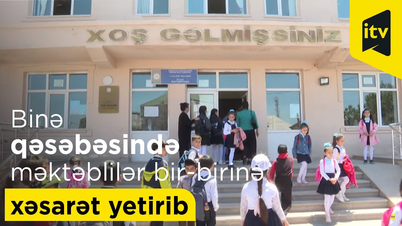 Binə qəsəbəsində məktəblilər bir-birinə xəsarət yetirib