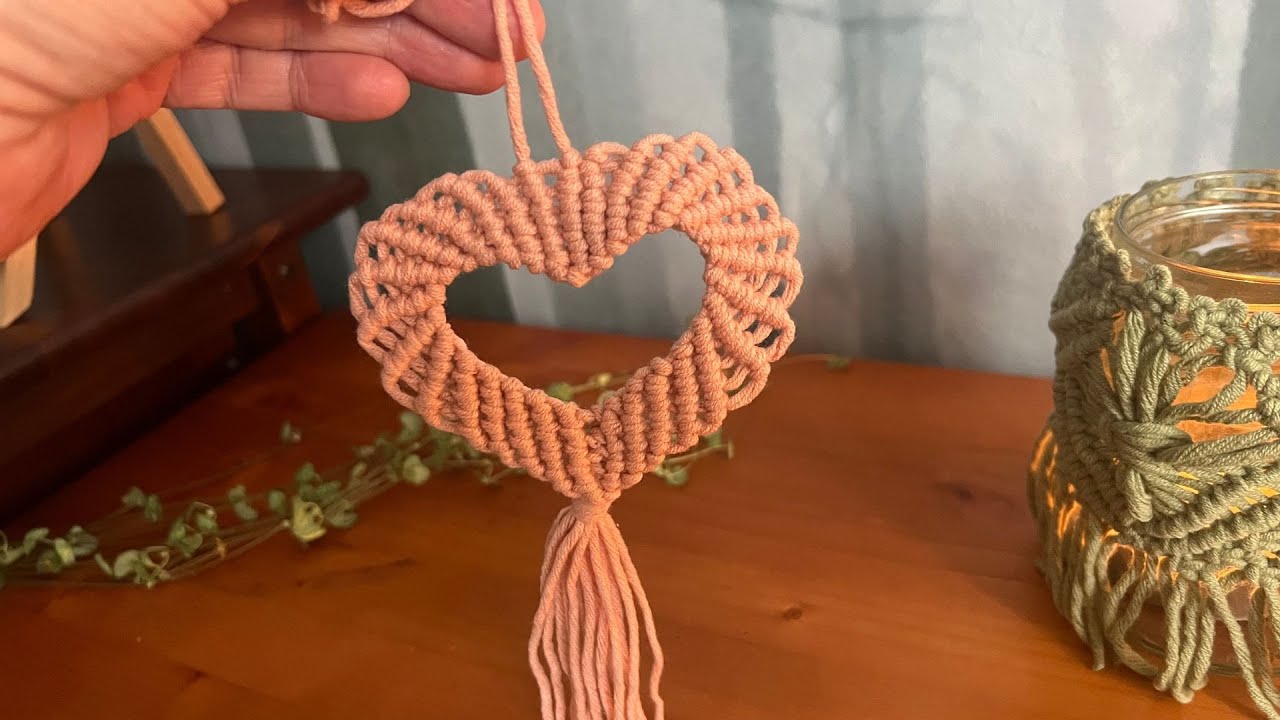 Valentine’s Day Macrame Heart Tutorial