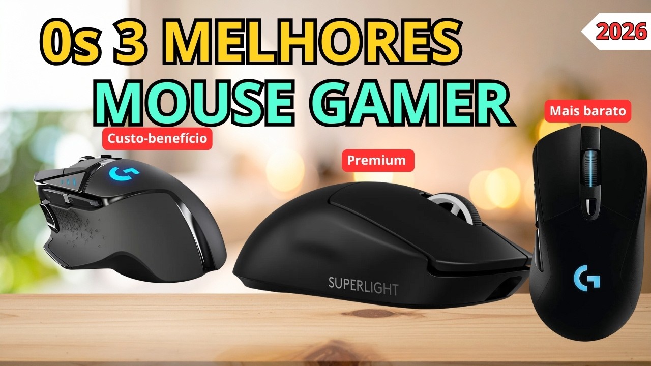 Os 3 Melhores Mouses Gamer da logitech que Valem a Pena em 2026 — Qual Escolher?