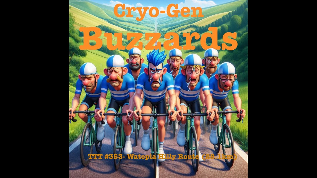 WTRL TTT# 353 - Zone 15: Cryo-Gen Buzzards (Frappe) - Watopia Hilly Route (28.1km)