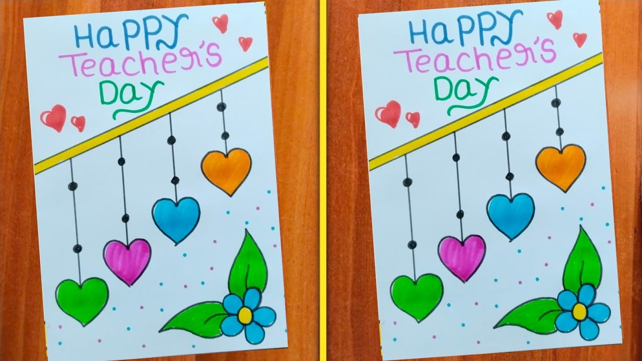 Happy Teachers Day Card Making / Last Minute Teachers Day Card / Teachers Day Card Making Easy