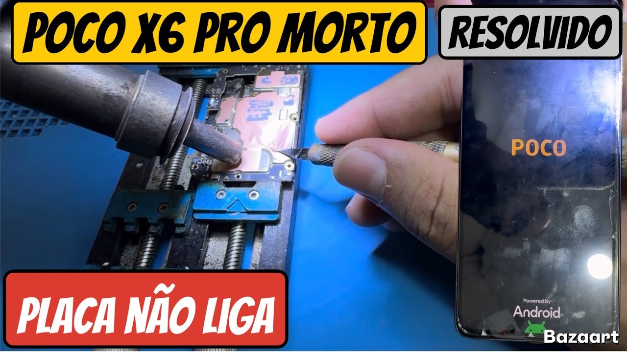 Xiaomi Poco X6 pro reiniciando sem parar no símbolo da Ryperos | Reparo de placa passo a passo 