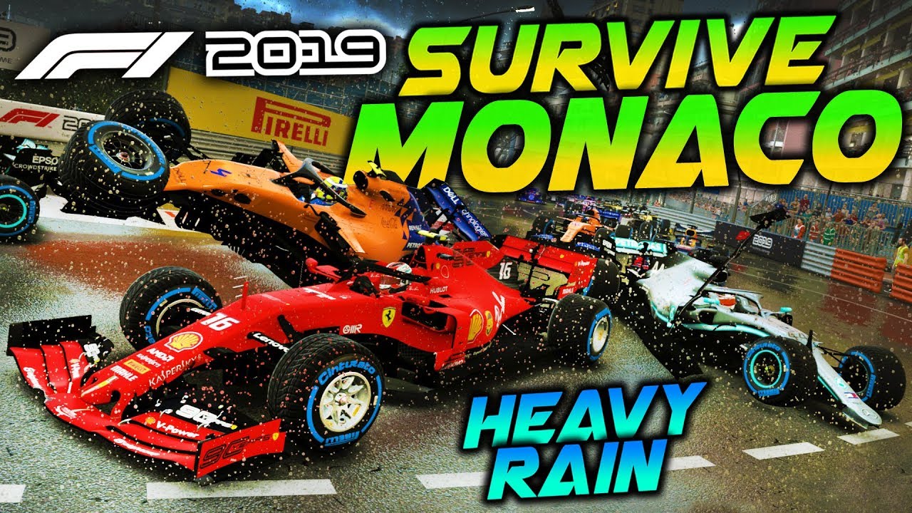 SURVIVE MONACO IN HEAVY RAIN - F1 2019 Extreme Damage Game Mod