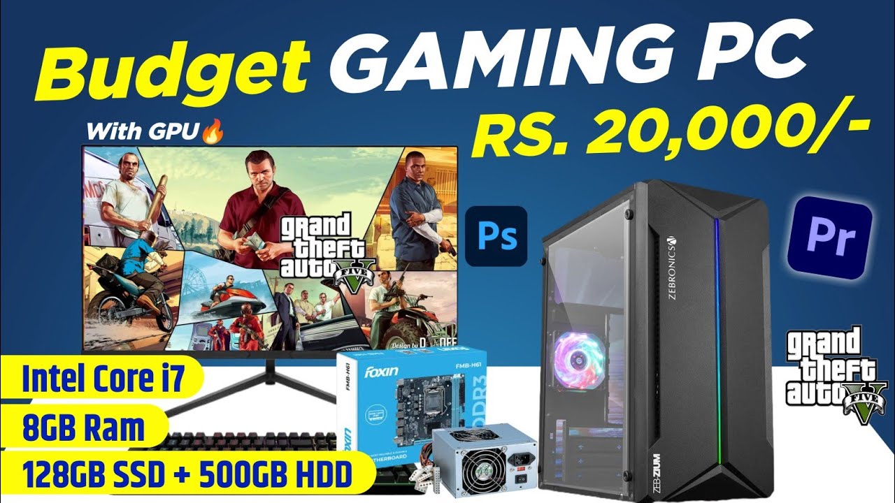 Low Budget Best Performance Gaming Pc Build Under 20k⚡⚡ || Core i7, 8GB Ram, 256GB SSD