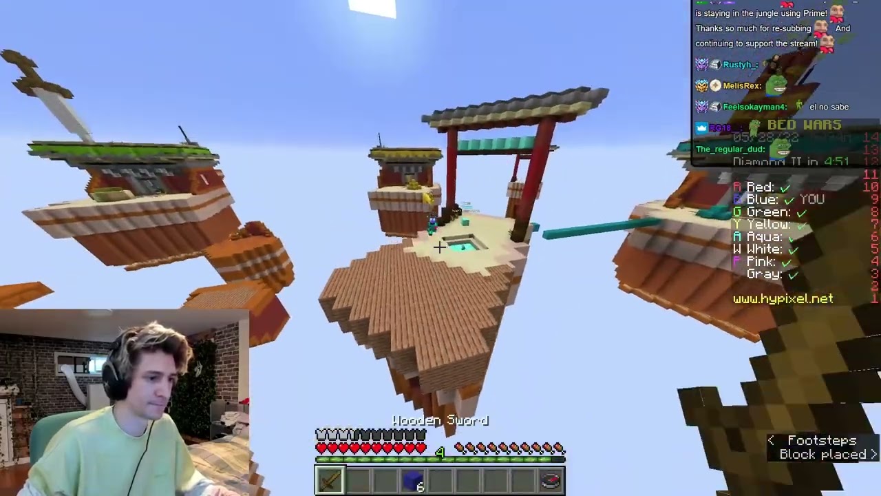 xQc plays Minecraft Bed Wars and Duels | May 29, 2022