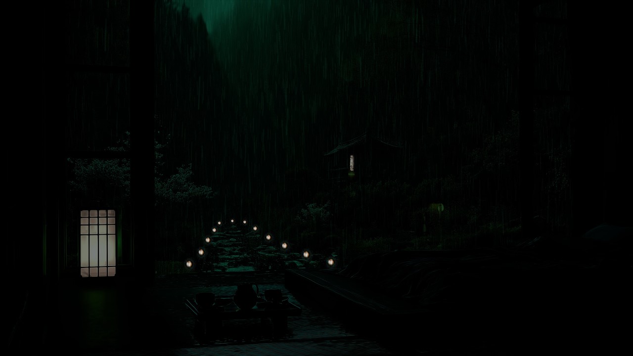 Rain Sounds in a Quiet Dark Bedroom 🌧 (No Ads) | Relaxing Cabin Night Ambience for Deep Sleep