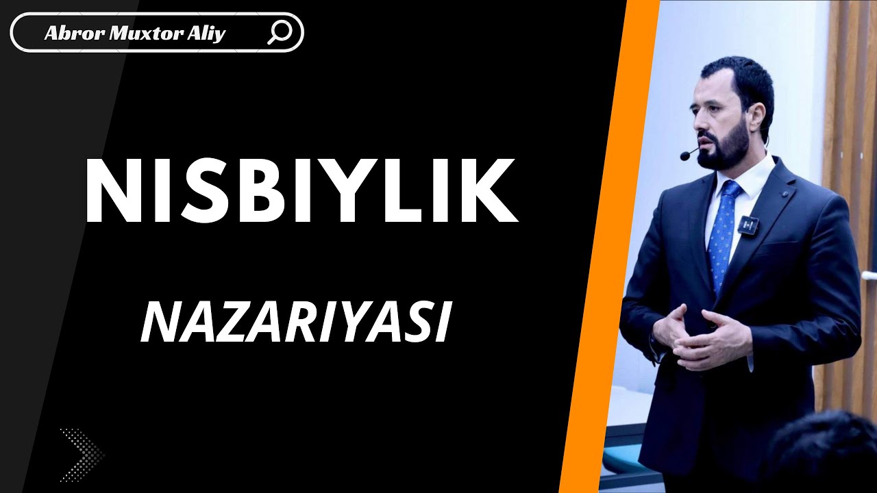 #TAJRIBA • Nisbiylik nazariyasi haqida © Abror Muxtor Aliy