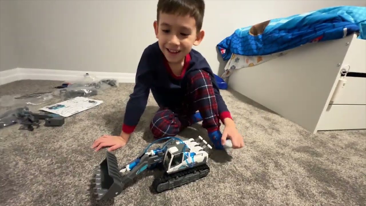 🔧 3-in-1 STEM Hydraulic Toy | Build Excavator, Crane & Loader