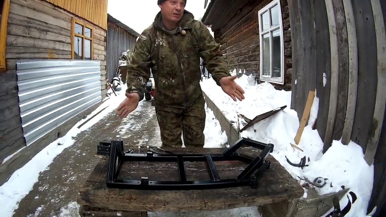 Передняя навеска(подрамник)для мотоблока МТЗ-09Н.Отвал для уборки снега.