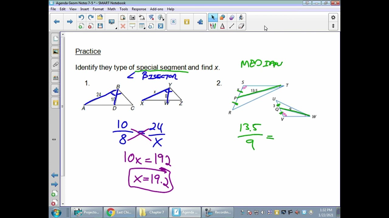 Geometry Section 8-5 Notes