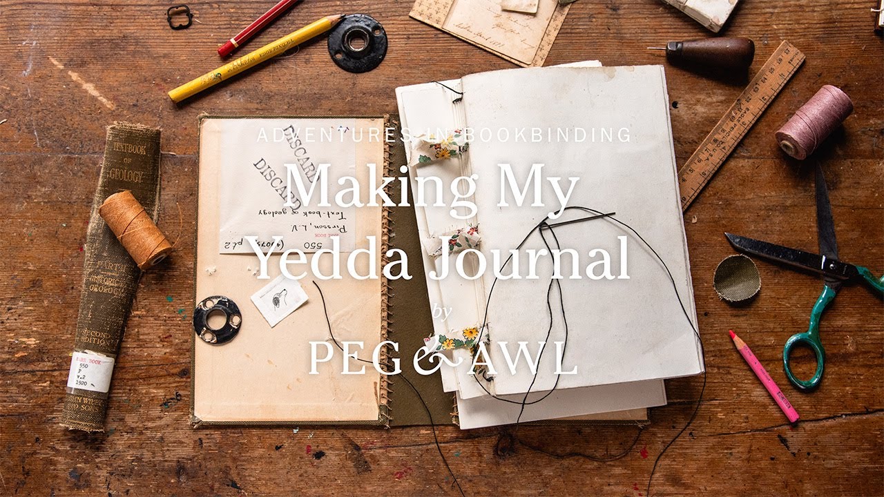 How to Make a Hardcover Book with Vintage Materials | Adventures in Bookbinding | Peg and Awl