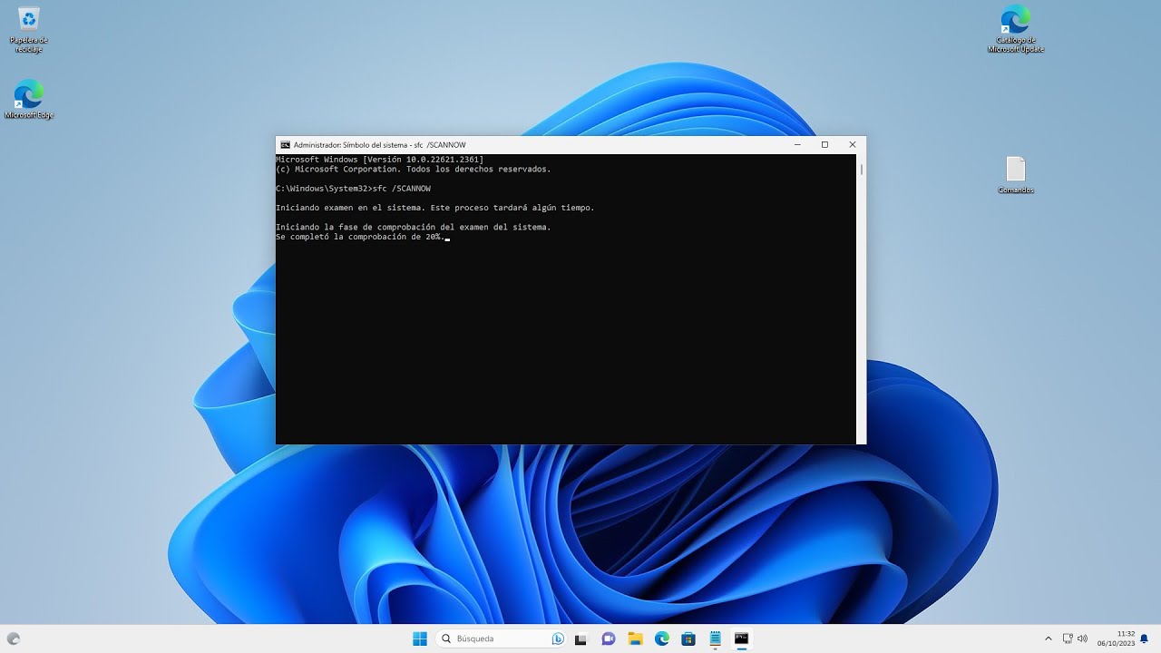 Windows 11, Reparando el sistema con SFC y DISM.