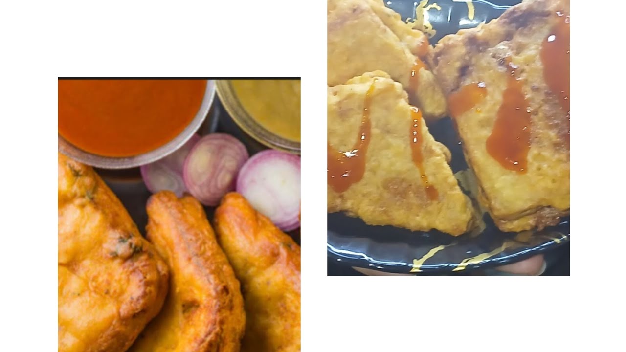 Tasty evening snacks wheat bread aloo pakora 👌👌