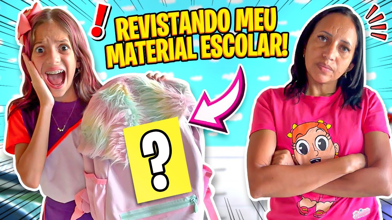 Minha Mãe Reagindo ao meu material escolar (Jessica e familia