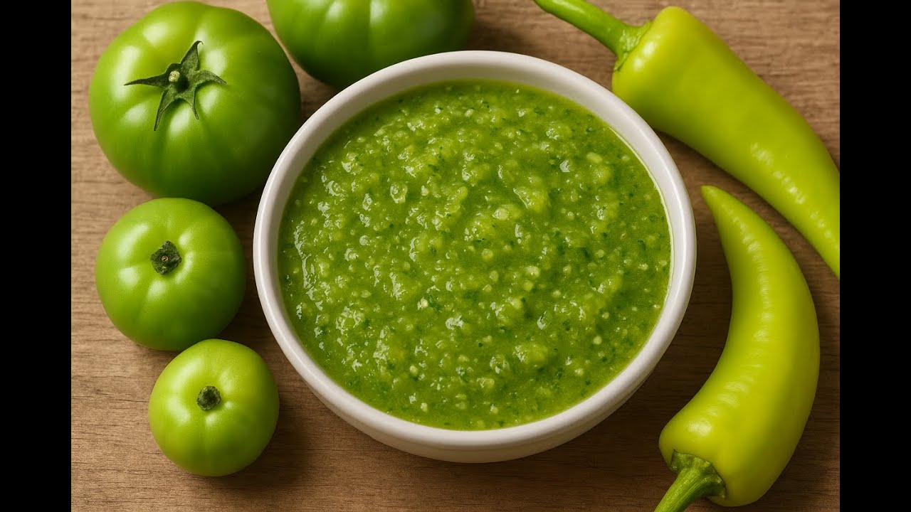 Homemade Green Salsa with Garden Tomatoes & Banana Peppers | Flavorful & Heartburn-Free!