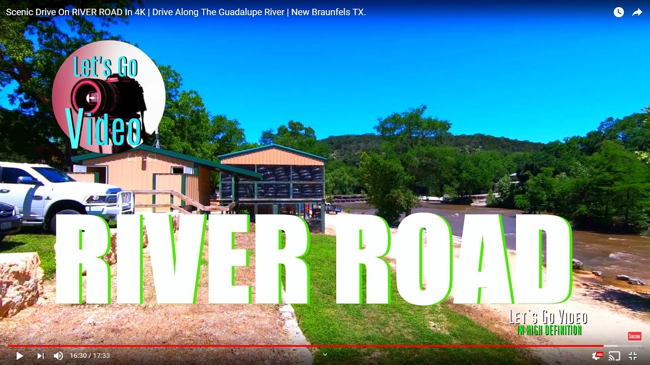 SCENIC DRIVE ON RIVER ROAD | THE GUADALUPE RIVER | NEW BRAUNFELS, TX.