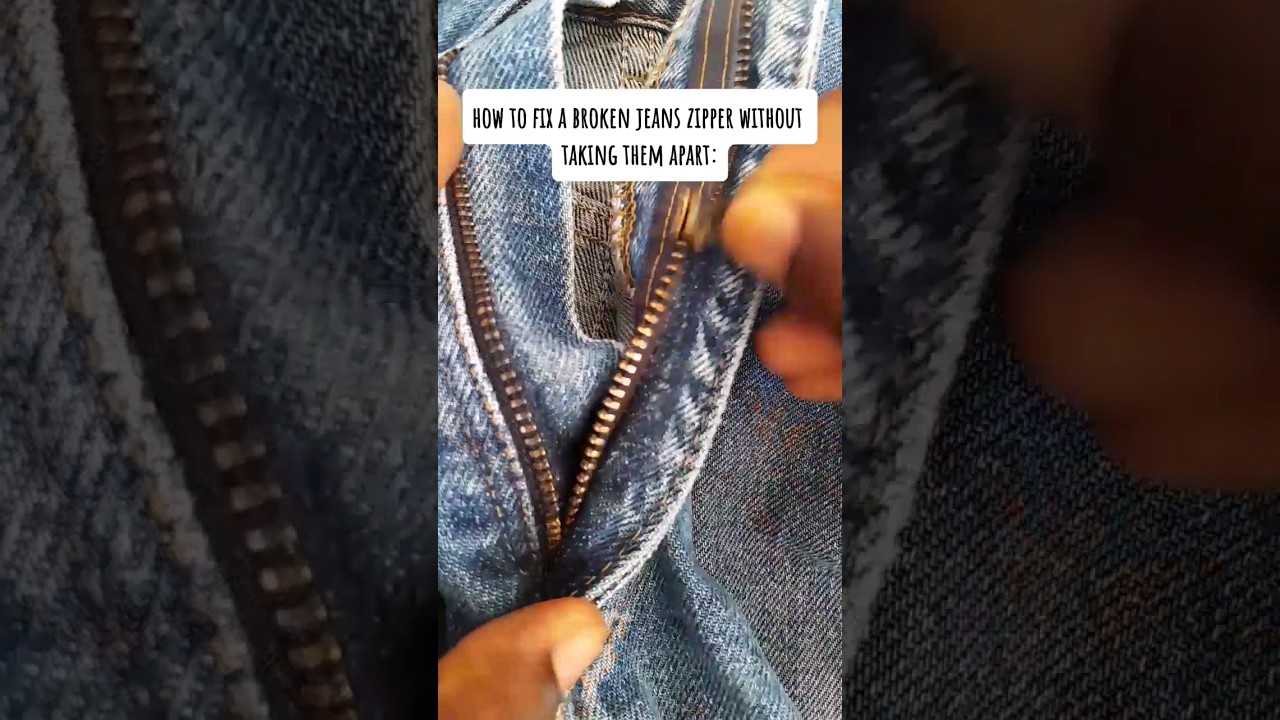 How to fix a broken jeans zipper: 