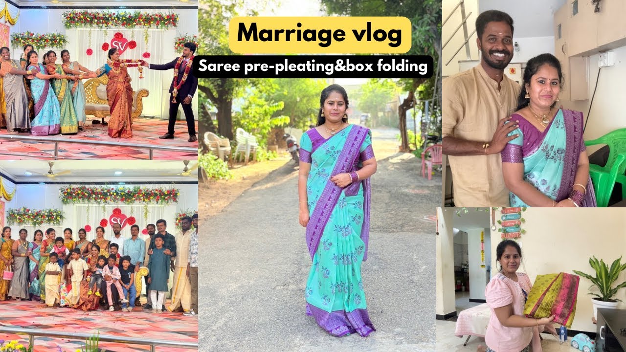 Nama veetu kalyanam vlog🌸 | saree pre-pleating❤️| chicken 65 ,fried rice | Moderntamilachi 
