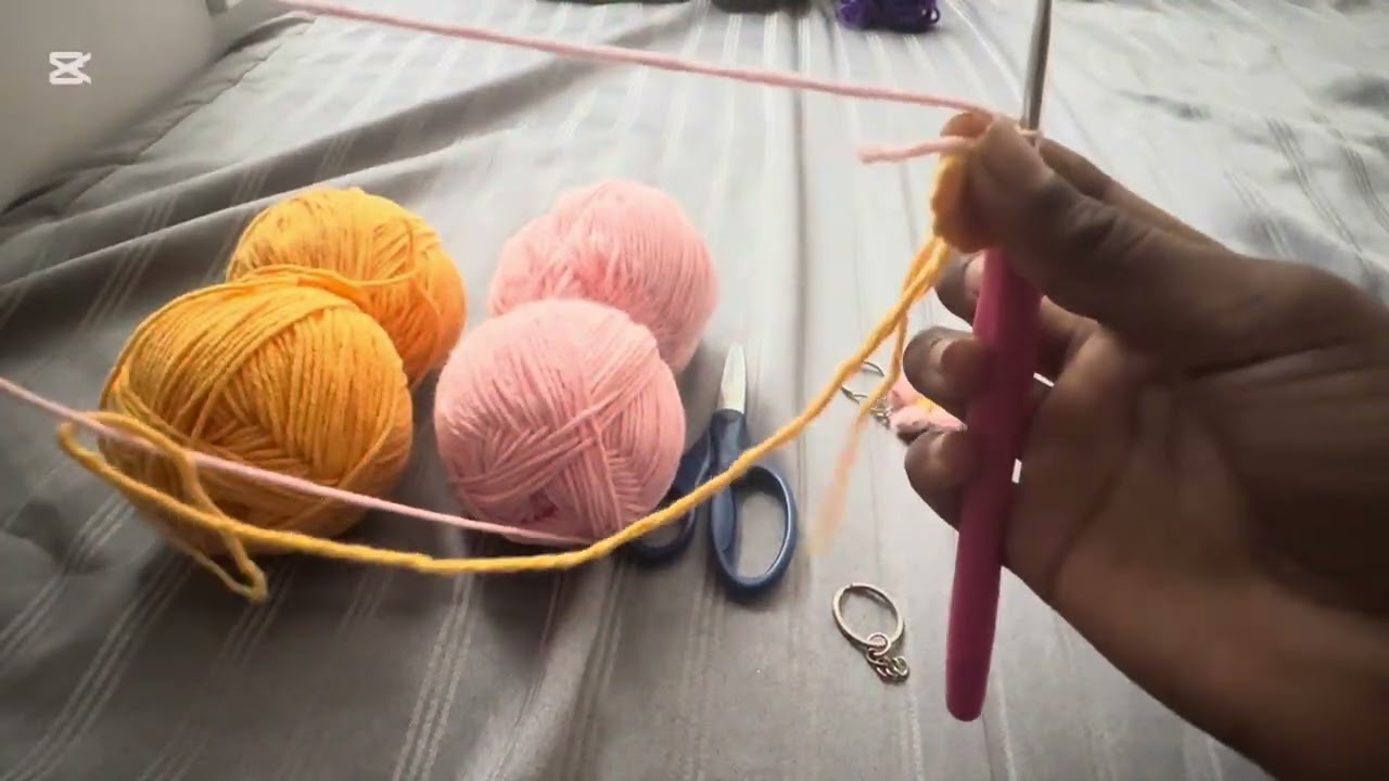 3D Crochet Flower Keychain 🌸 | Easy DIY