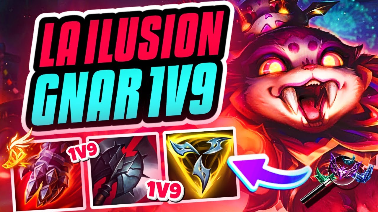 MY FIRST 1V9 CARRY WITH LA ILUSION GNAR!!! Season 13 Gnar Ranked Gameplay (League of Legends)