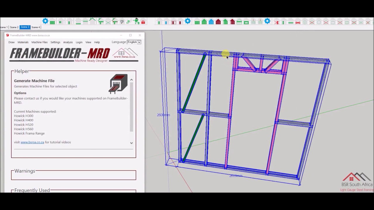 FrameBuilder-MRD Howick Machine File Generation