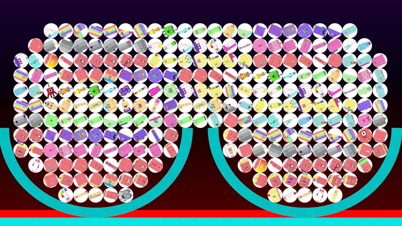 TOP 140 NUMBERBLOCKS Marble Race In Algodoo - Who Will Be The CHAMPIONS?