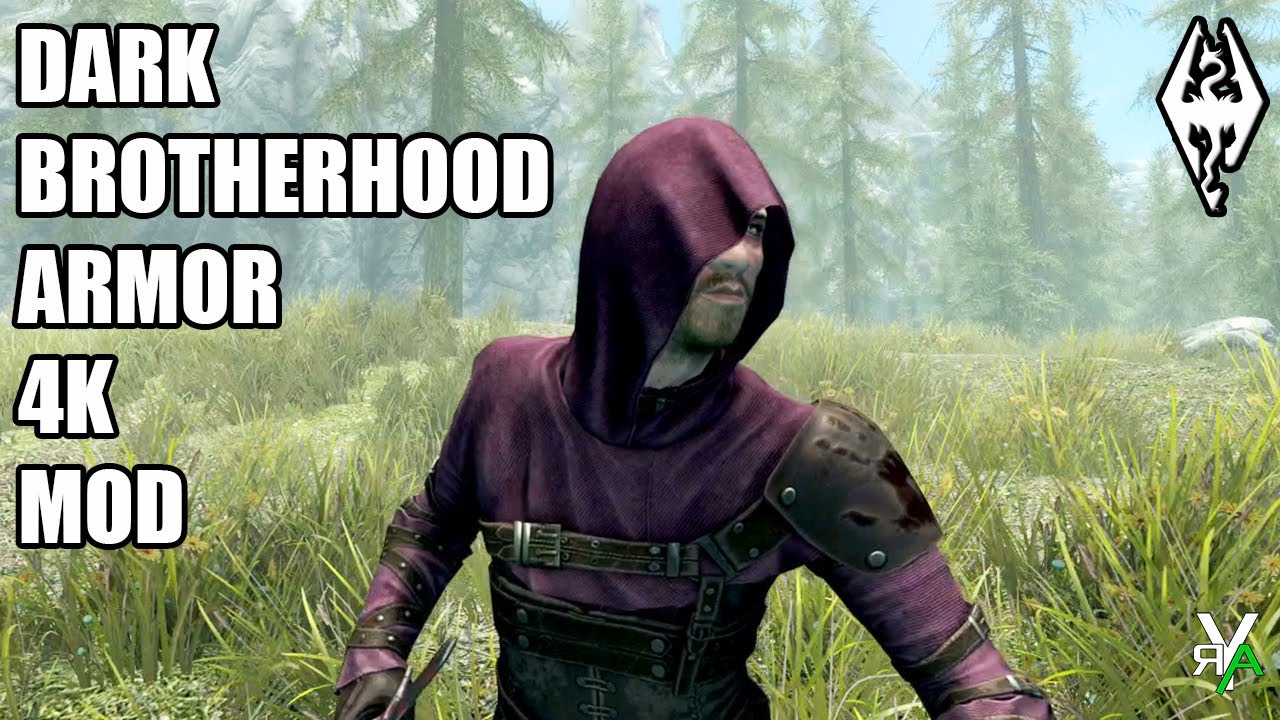 Xbox Skyrim SE: DARK BROTHERHOOD ARMOR 4K Mod Showcase
