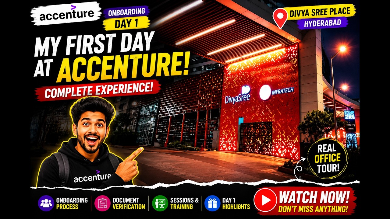 🚀 Мой первый день в Accenture в Хайдарабаде | Реальный опыт онбординга и экскурсия по офису