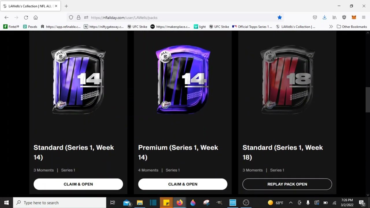 NFL All Day NFT Standard & Premium Pack Opening (3)