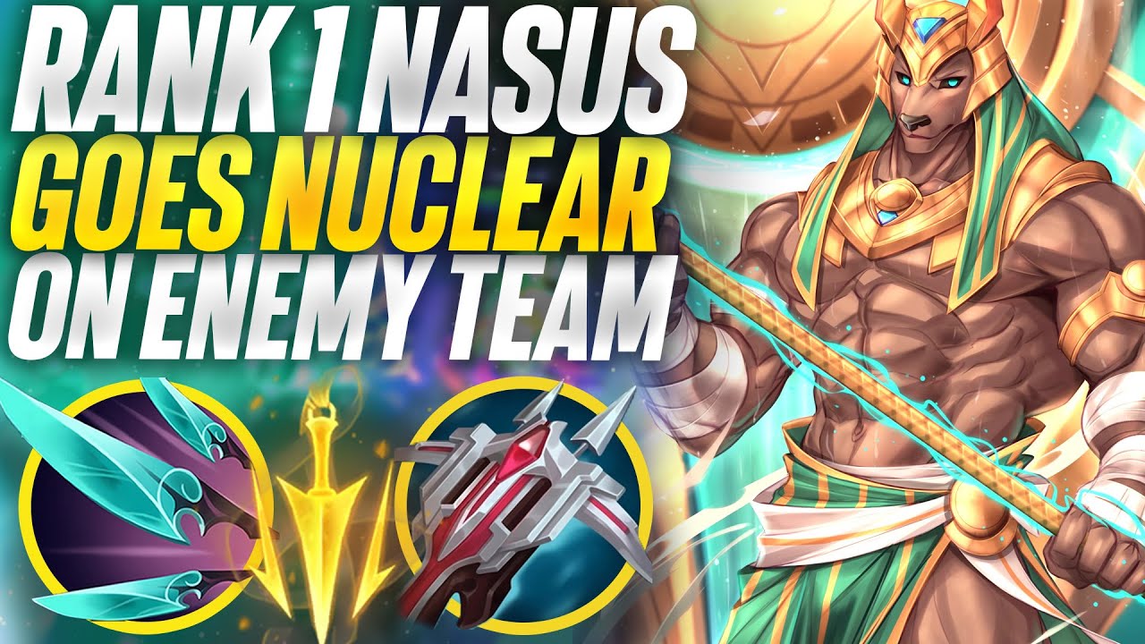 Rank 1 Nasus Goes Nuclear on enemy team with full crit build! | Carnarius | League of Legends
