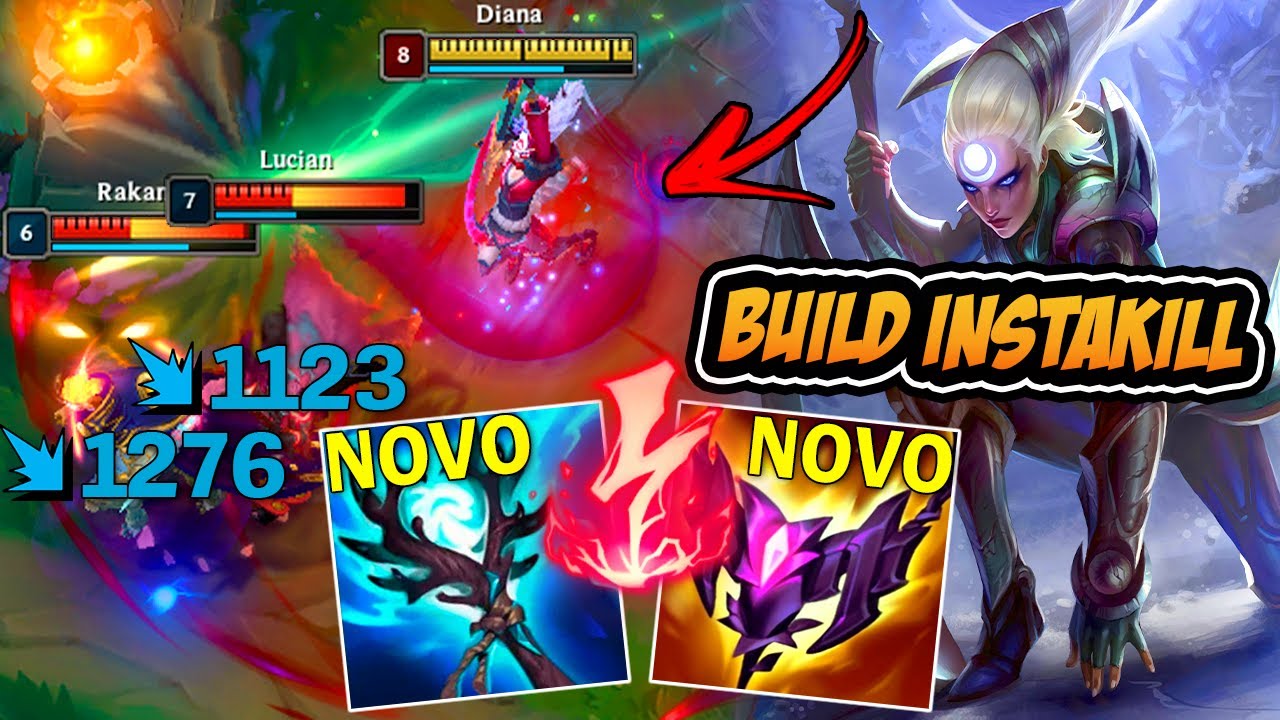 A NOVA BUILD DE INSTAKILL DA DIANA É COMPLETAMENTE ROUBADA !! - LEAGUE OF LEGENDS